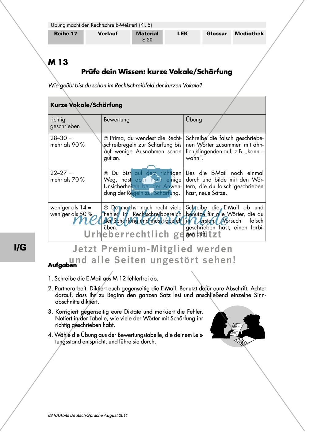 Rechtschreibung: kurze Vokale/Schärfung Preview 2