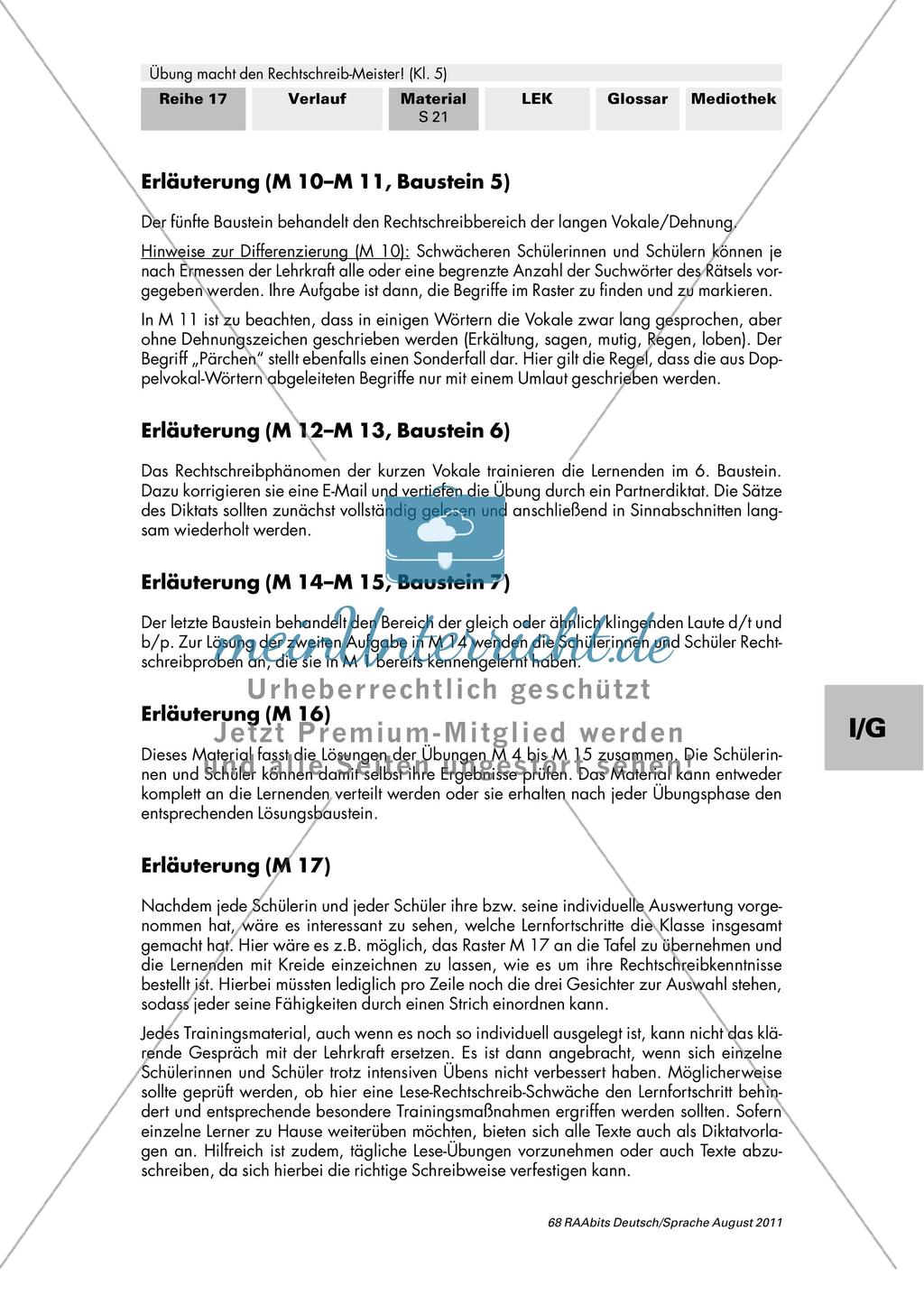 Rechtschreibung: lange Vokale/Dehnung Preview 3