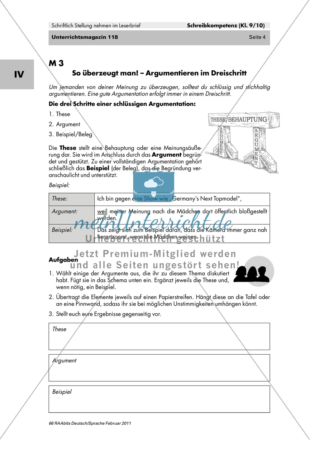 Vertiefende Übung zum Thema