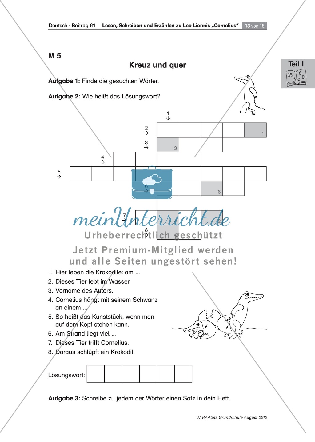 Wir lesen das Bilderbuch "Cornelius": Gesamtes Material Preview 13