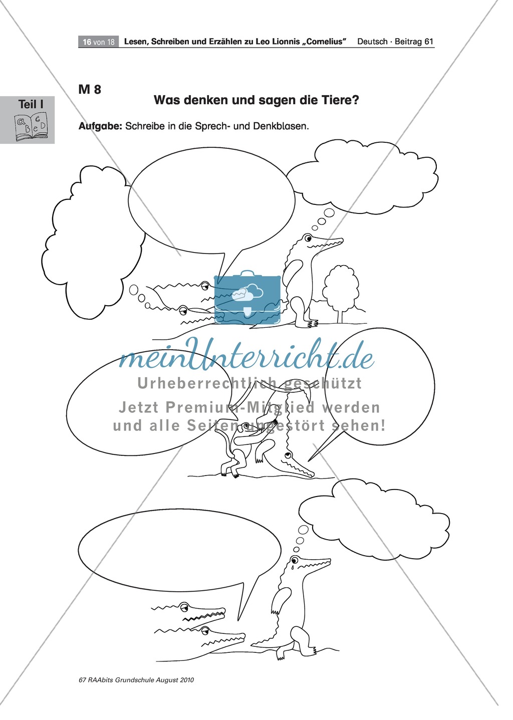 Wir lesen das Bilderbuch "Cornelius": Gesamtes Material Preview 16