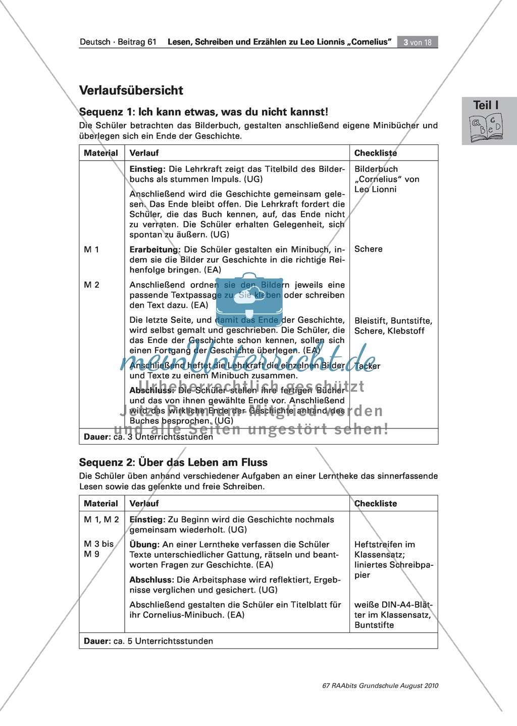 Wir lesen das Bilderbuch "Cornelius": Gesamtes Material Preview 3