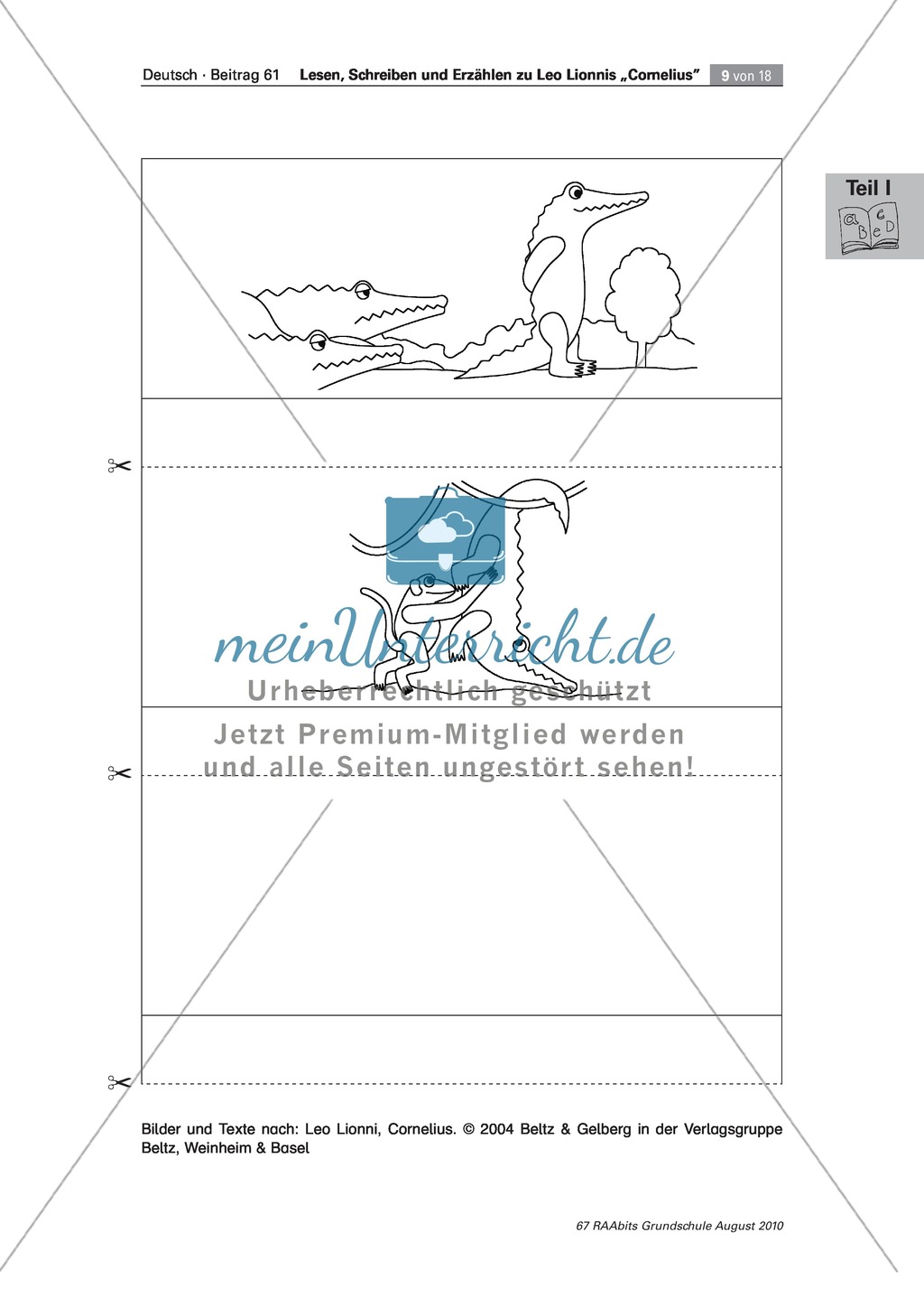 Wir lesen das Bilderbuch "Cornelius": Gesamtes Material Preview 9