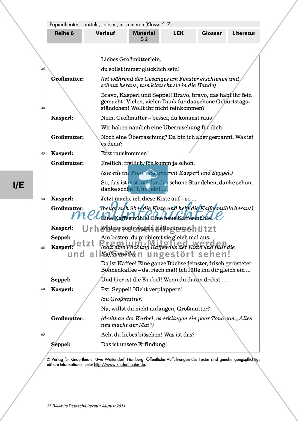 Wesentliche Merkmale dramatischer Texte Preview 2