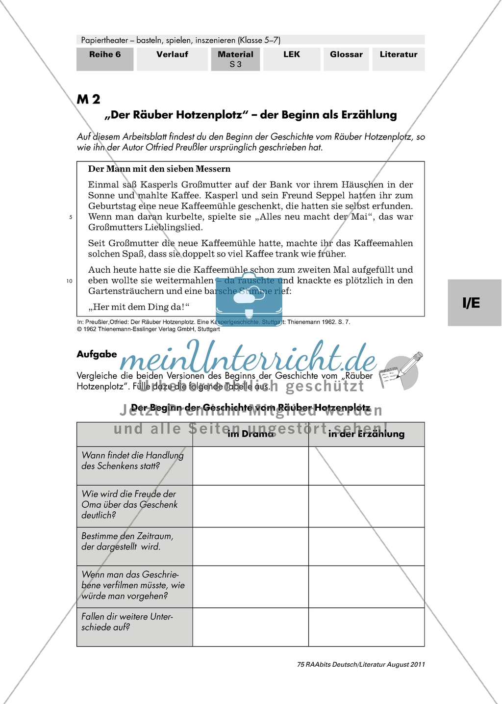 Wesentliche Merkmale dramatischer Texte Preview 3