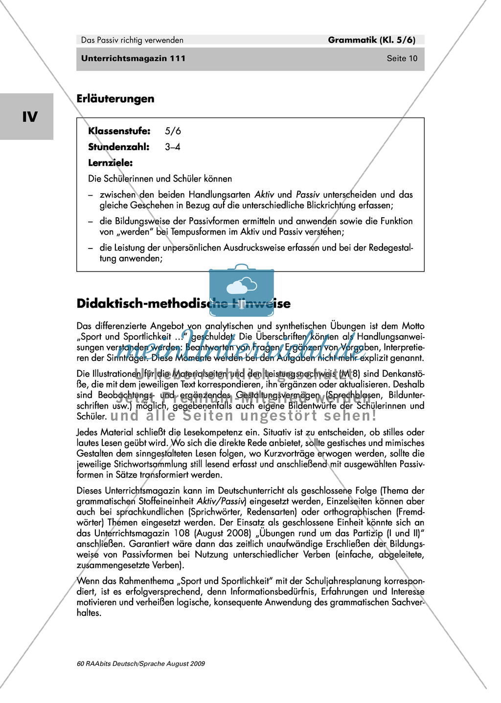 Passiv richtig verwenden - Ein Fußball erzählt + Erläuterung: Material einzeln Preview 3