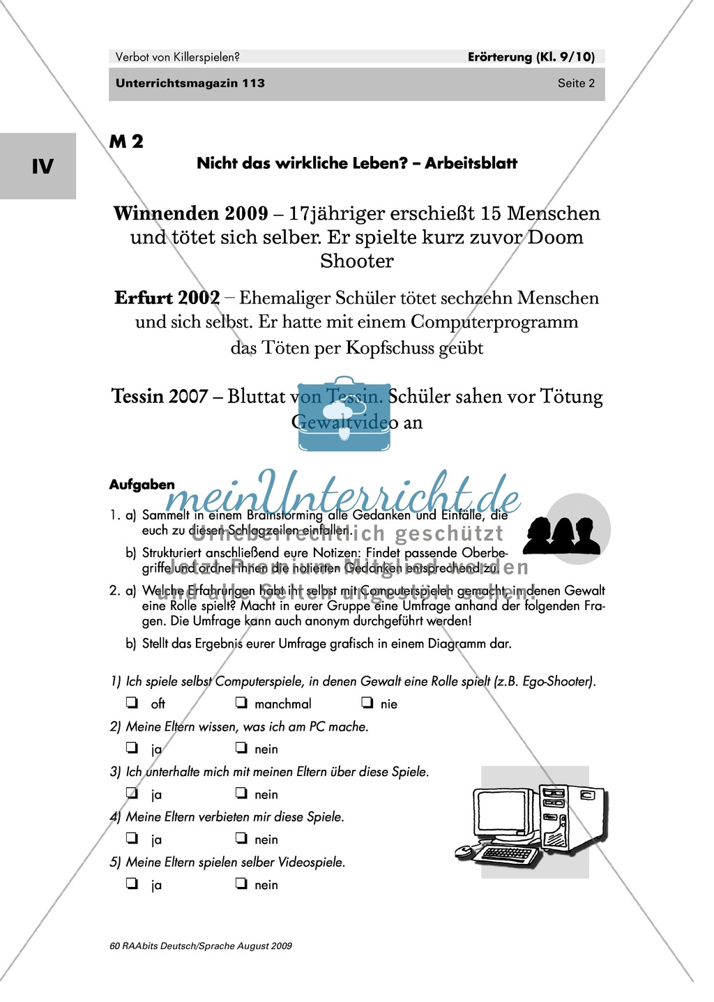 Brainstorming zum Thema