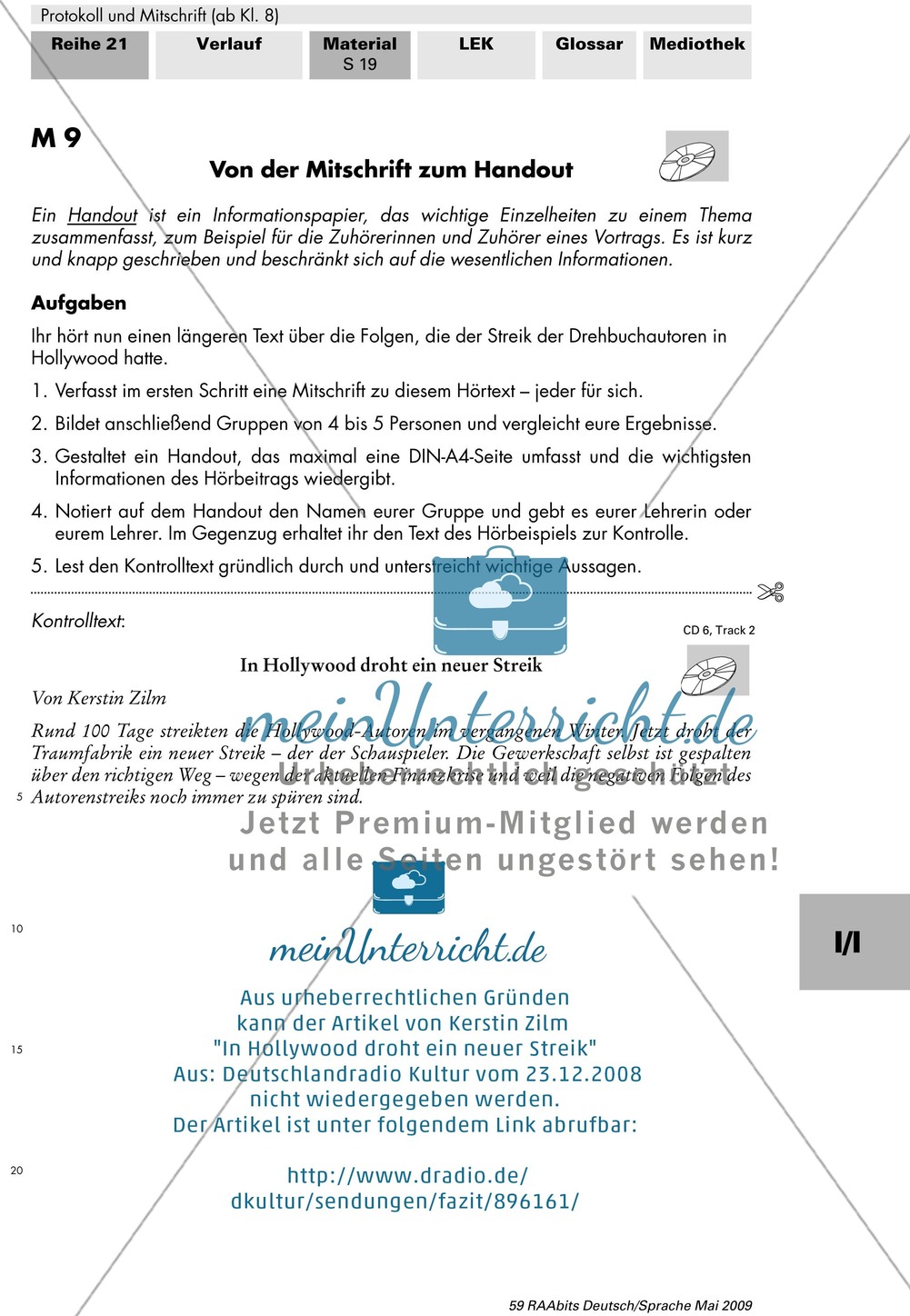 Von der Mitschrift zum Handout Preview 1