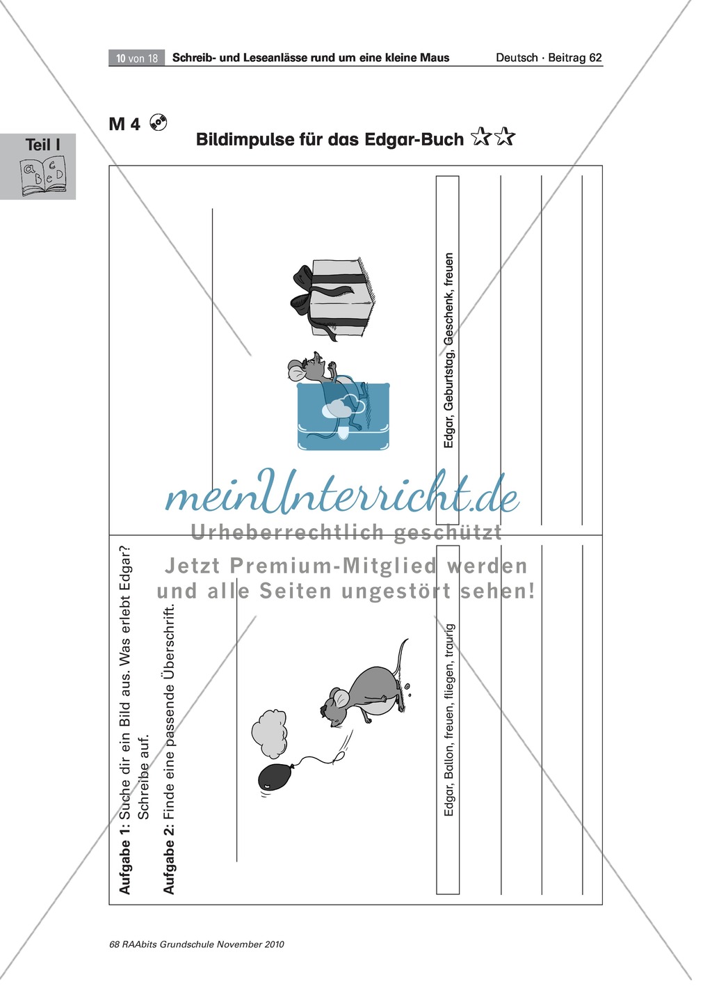 Edgar erlebt Abenteuer. Geschichten zu einer literarischen Figur schreiben und lesen Preview 10