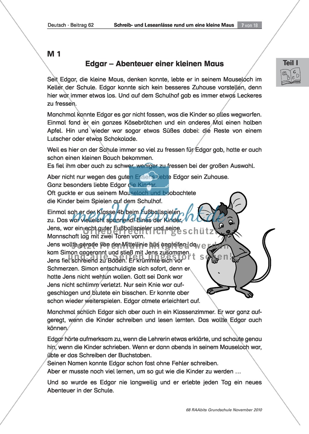 Edgar erlebt Abenteuer. Geschichten zu einer literarischen Figur schreiben und lesen Preview 7