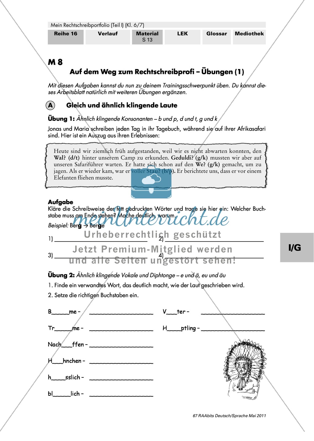 Gezielte Übungen für den individuellen Trainingsschwerpunkt und zur Überprüfung des Lernfortschritts - Thema Rechtschreibung Preview 1