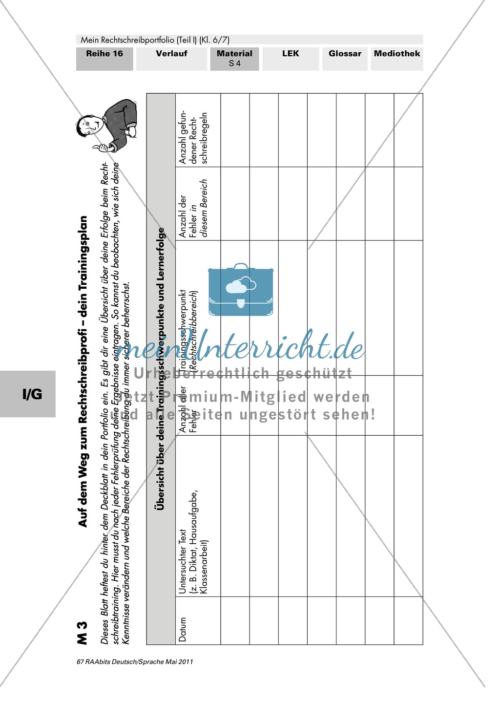 Selbsteinschätzung und Sensibilisierung für das Thema Rechtschreibung mithilfe des Rechtschreibportfolios Preview 3