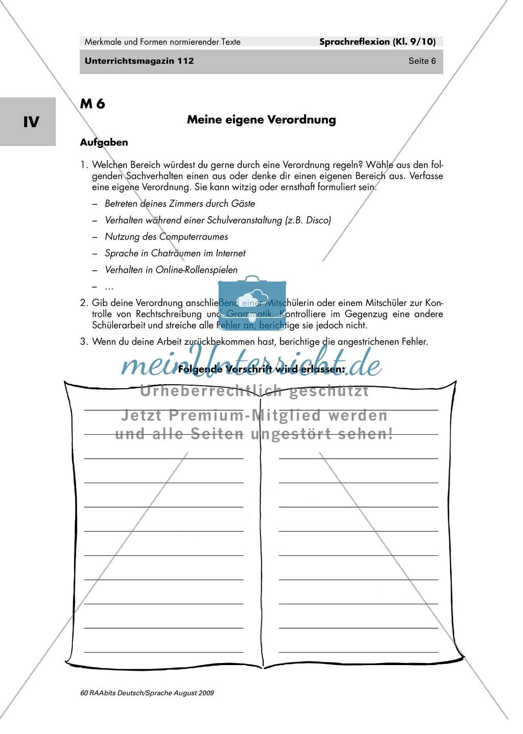 Normierende texte selbst verfassen: Eine eigene Verordnung schreiben Preview 1