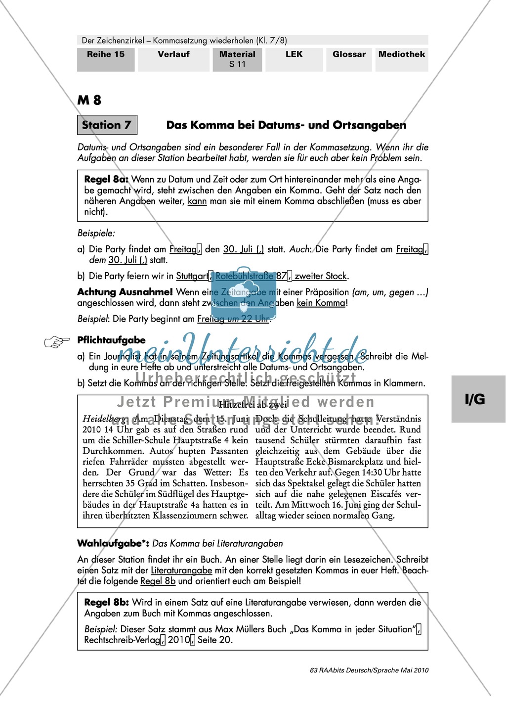 Der Zeichenzirkel - Arbeit an Stationen: Kommasetzung wiederholen + üben Preview 11