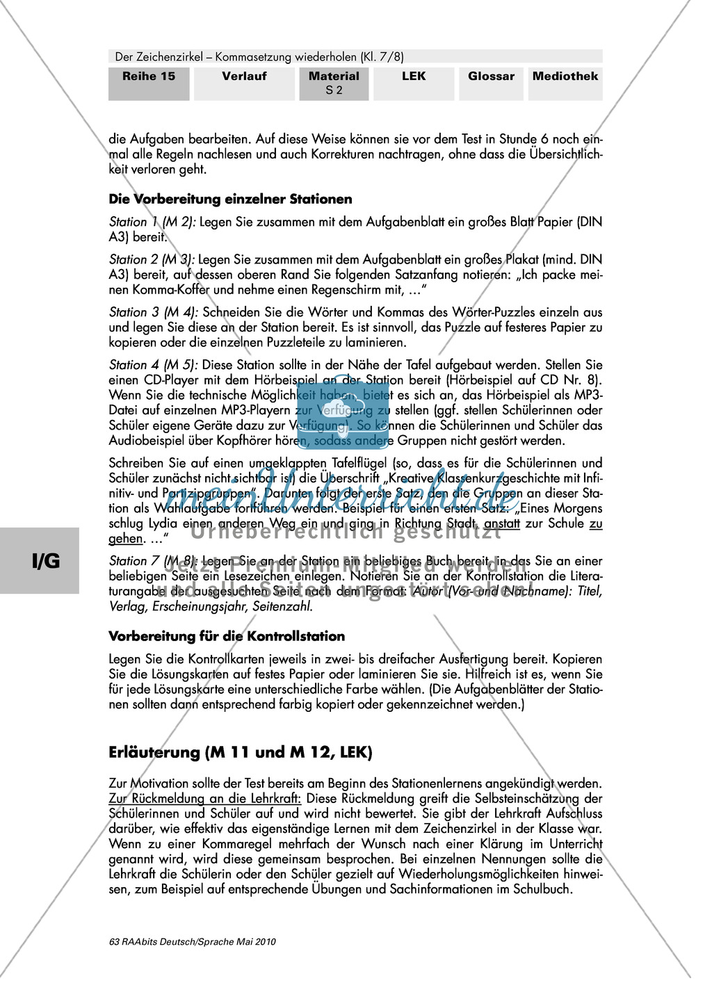 Der Zeichenzirkel - Arbeit an Stationen: Kommasetzung wiederholen + üben Preview 2