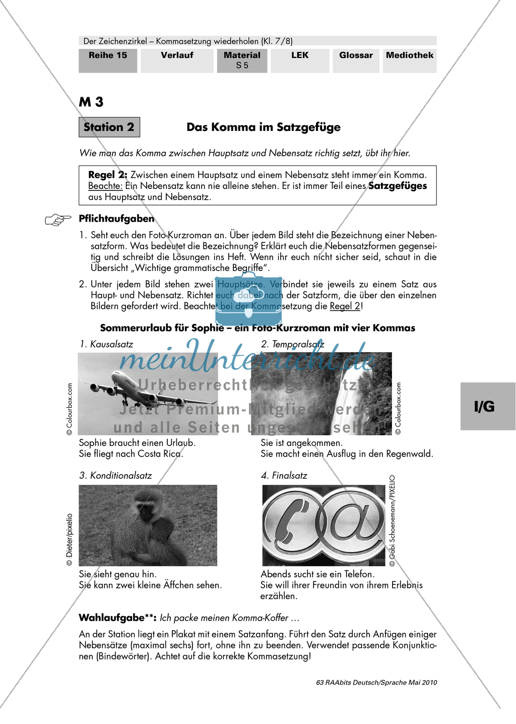 Der Zeichenzirkel - Arbeit an Stationen: Kommasetzung wiederholen + üben Preview 5