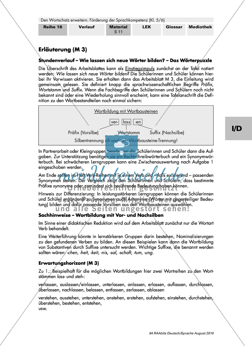 Typische Vorsilben deutscher Verben + Bedeutungsähnlichkeiten: Ein Wörterpuzzle Preview 2