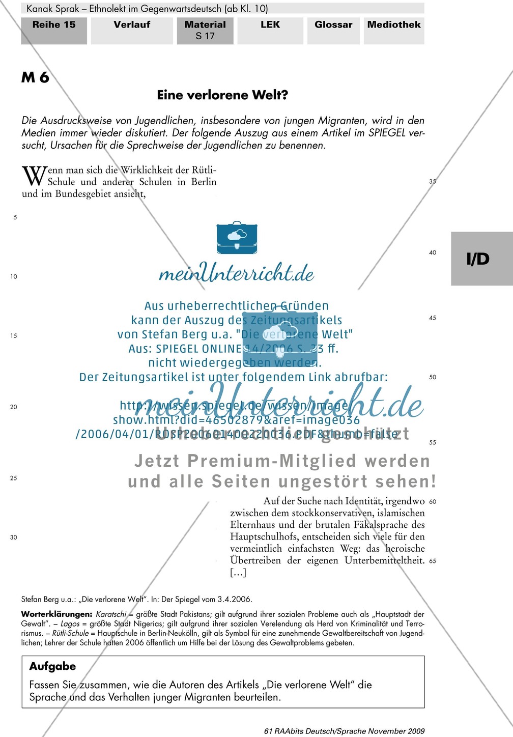 Importe, Verkürzungen, Abweichungen - Ethnolekt Preview 5