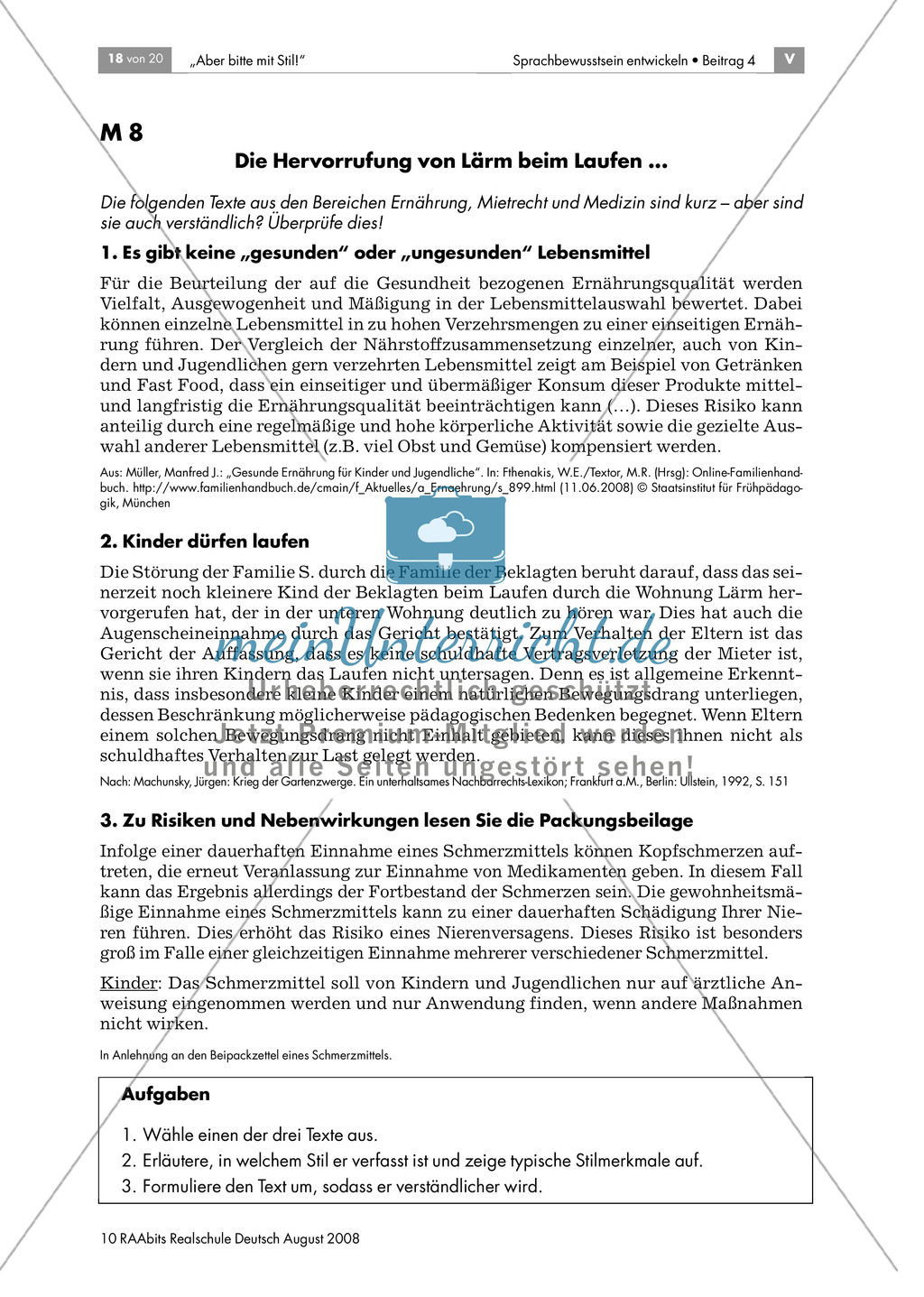 Lernerfolgskontrolle: Texte im Nominalstil untersuchen Preview 1