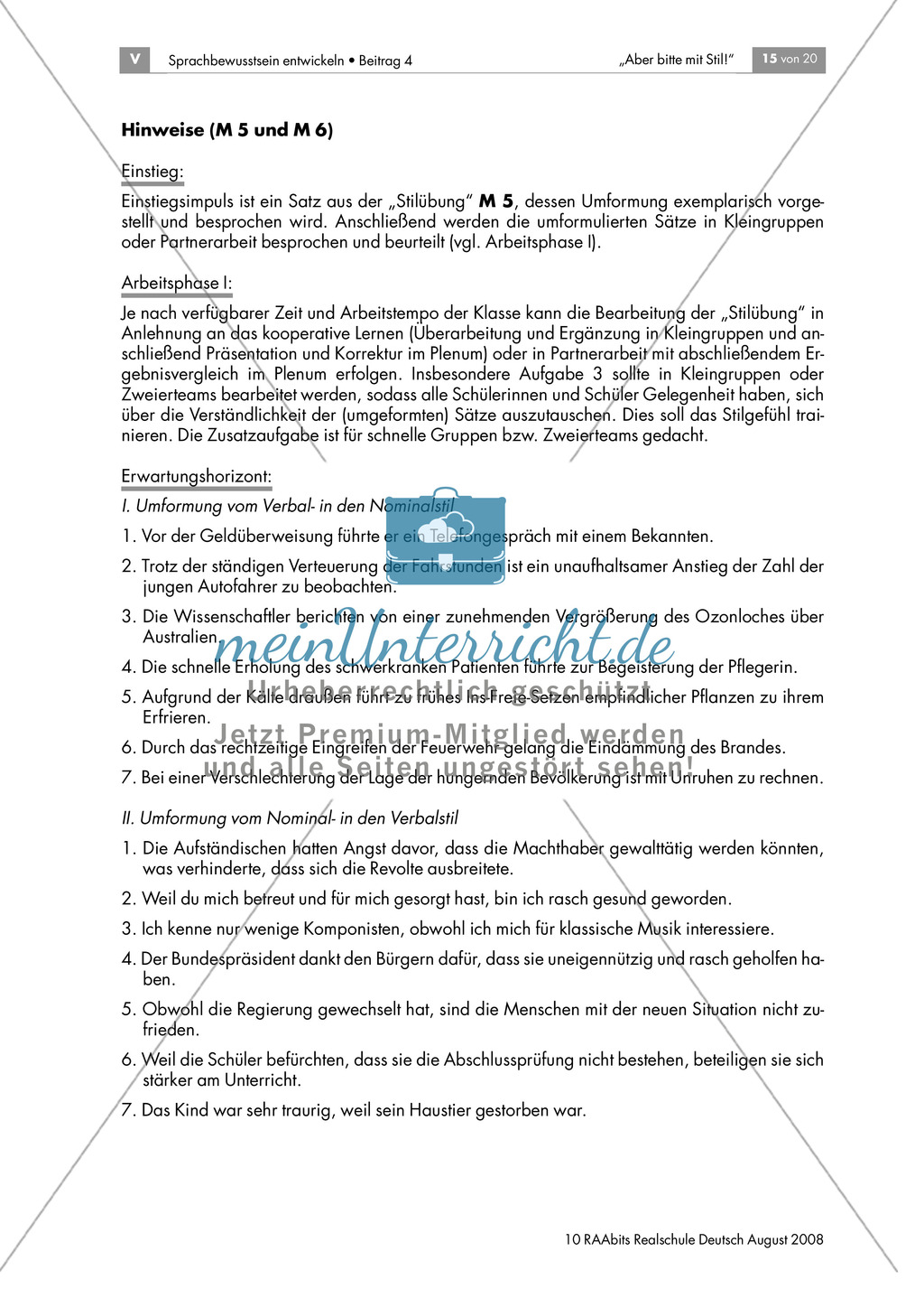 Verbal- und Nominalstil: Sicherheit in Bewertung und Anwendung unterschiedlicher Stile gewinnen Preview 3