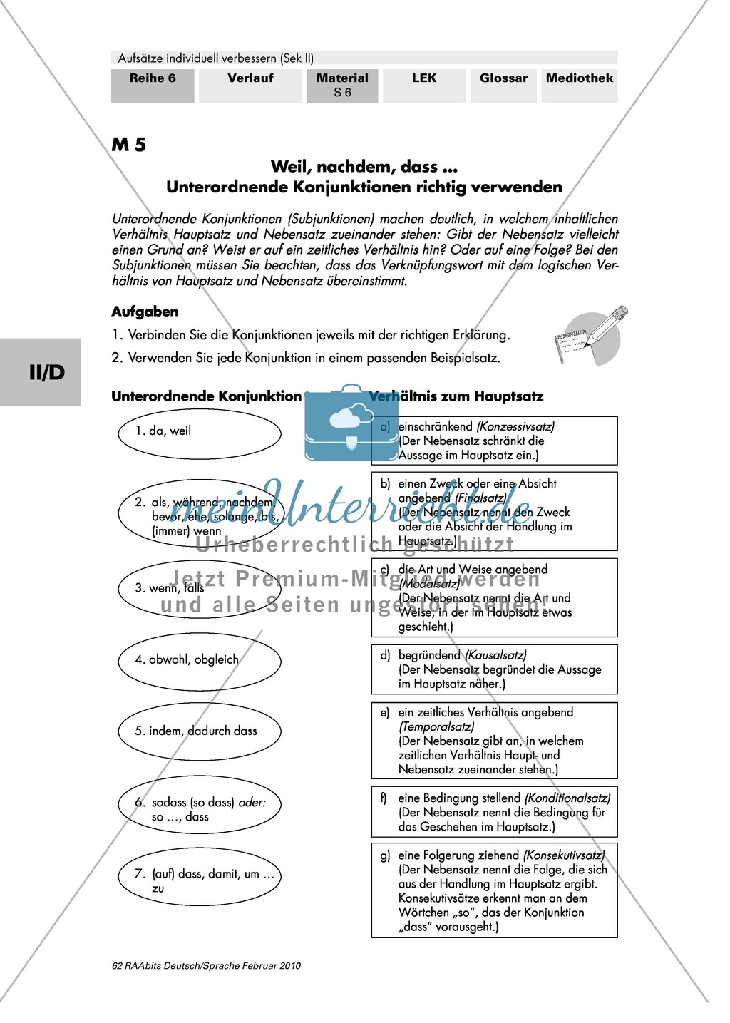 Grammatik: Unterordnende Konjunktionen korrekt verwenden Preview 1
