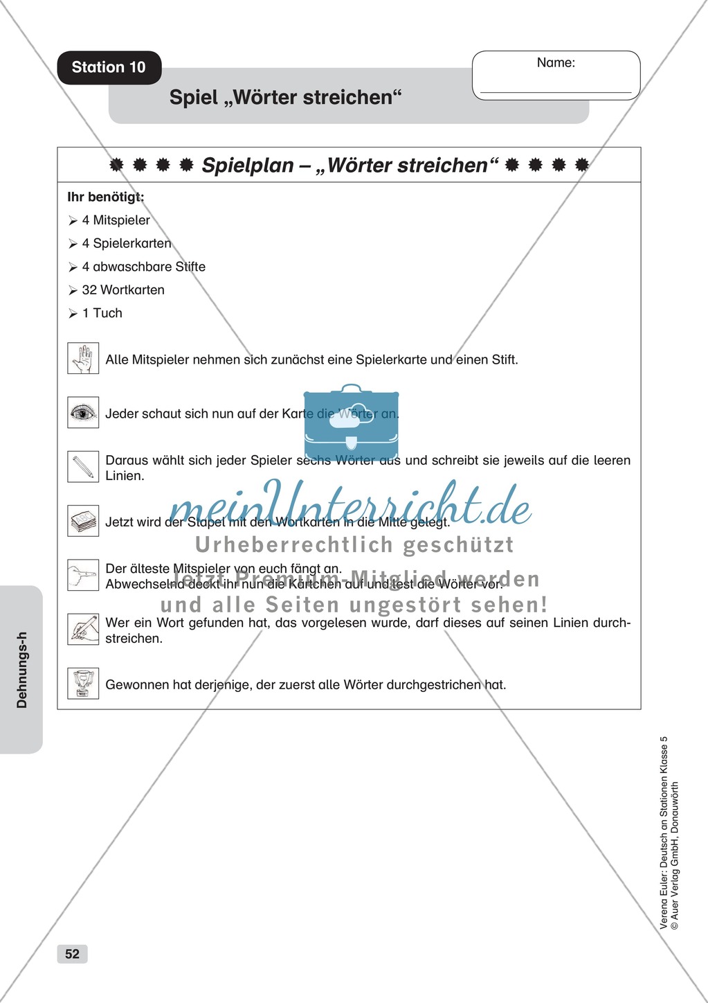 Dehnungs -h: Übungen + Lösungen Preview 12