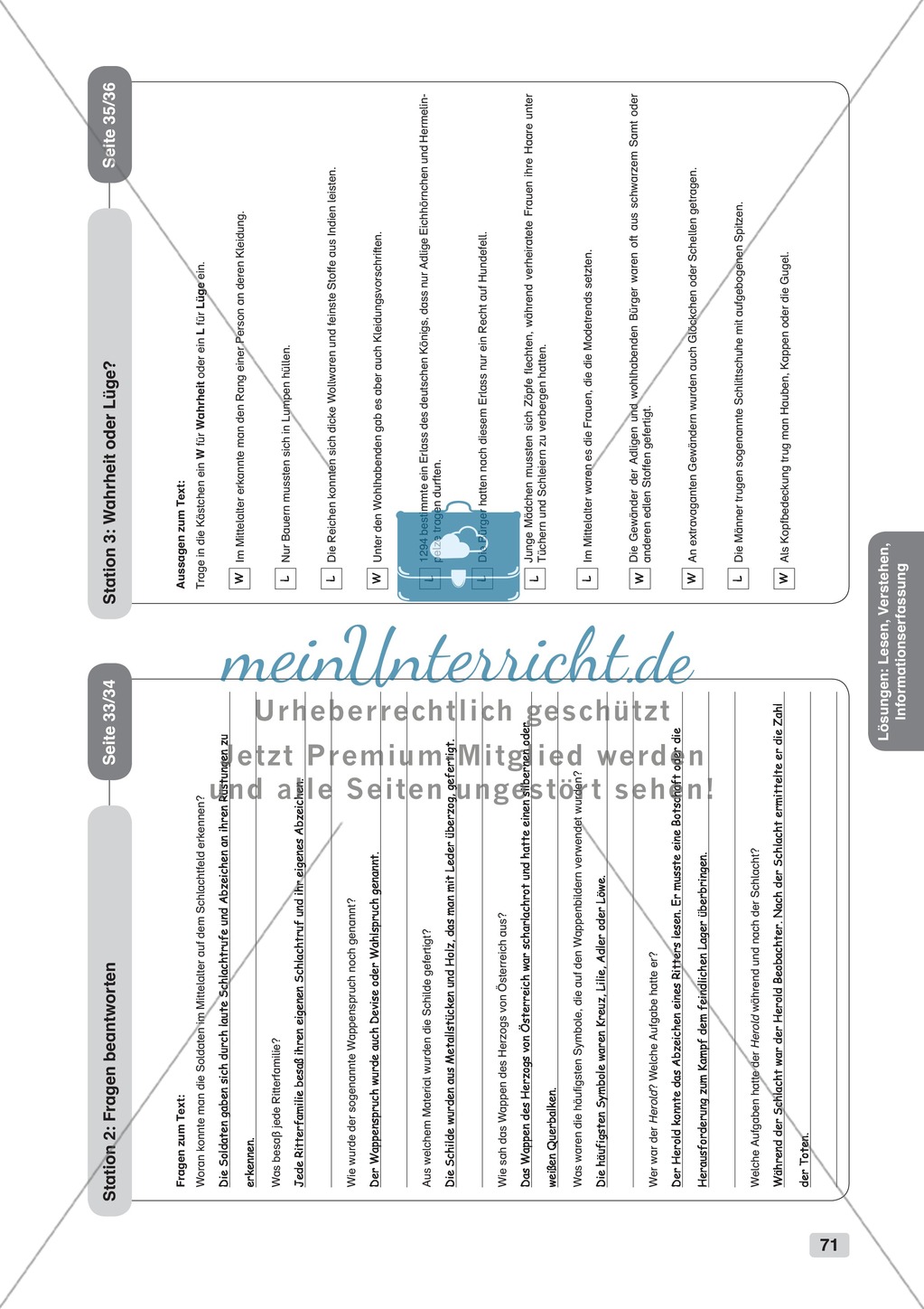 Lesen, Verstehen, Informationserfassung: Übungen + Lösungen Preview 10