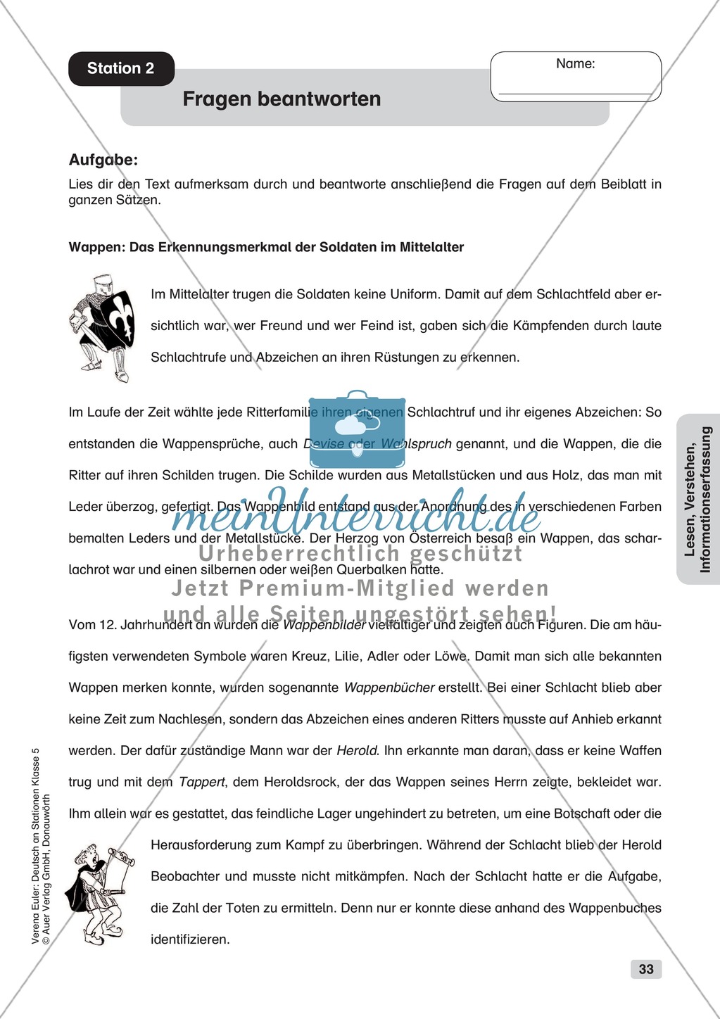 Lesen, Verstehen, Informationserfassung: Übungen + Lösungen Preview 2