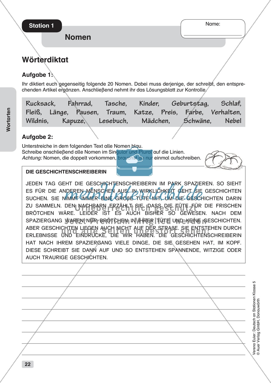 Wortarten: Übungen + Lösungen Preview 1