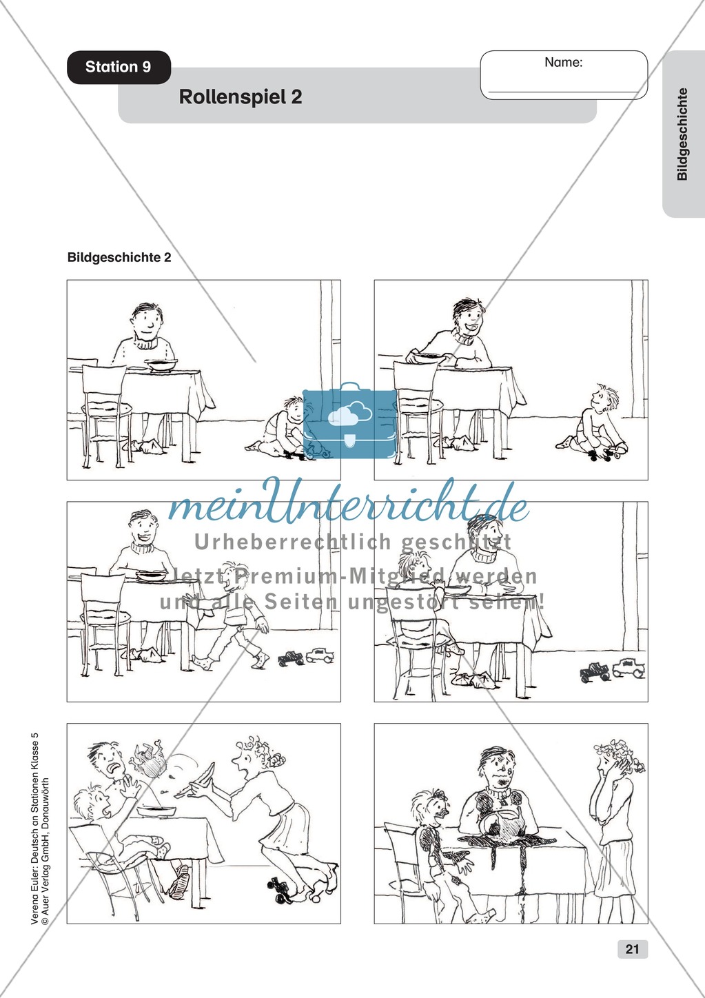 Bildgeschichte: Übungen + Lösungen Preview 14