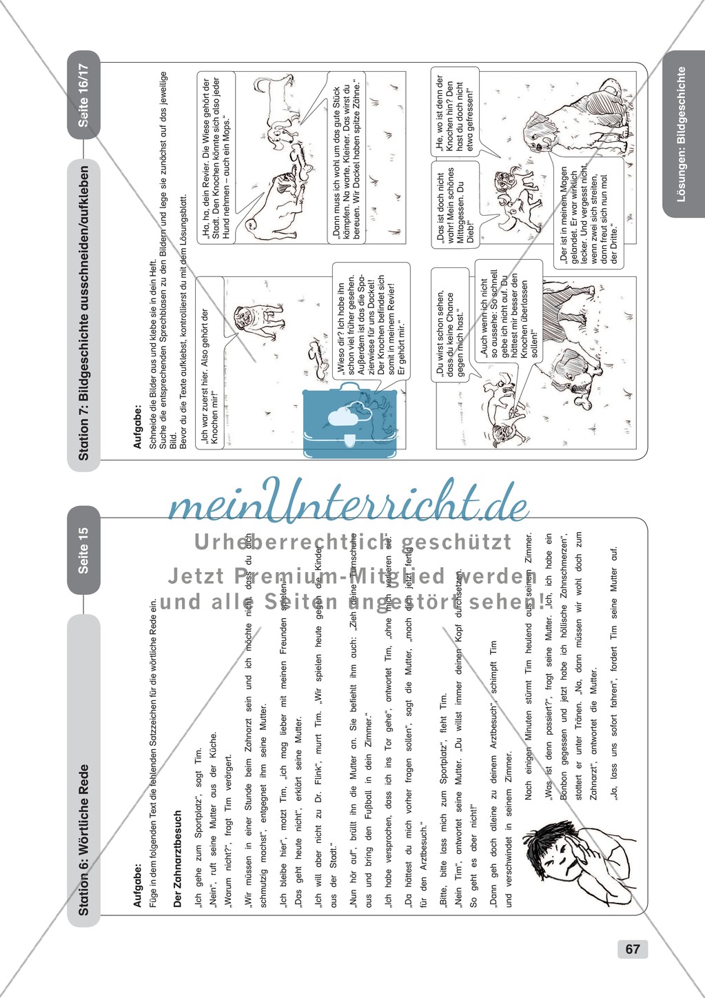 Bildgeschichte: Übungen + Lösungen Preview 15