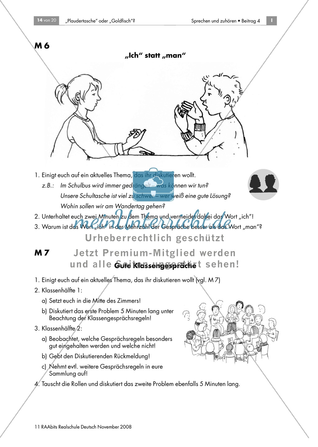 Angemessene Ausdrucksweisen finden - Wünschenswertes Gesprächsverhalten reflektieren und einüben Preview 1