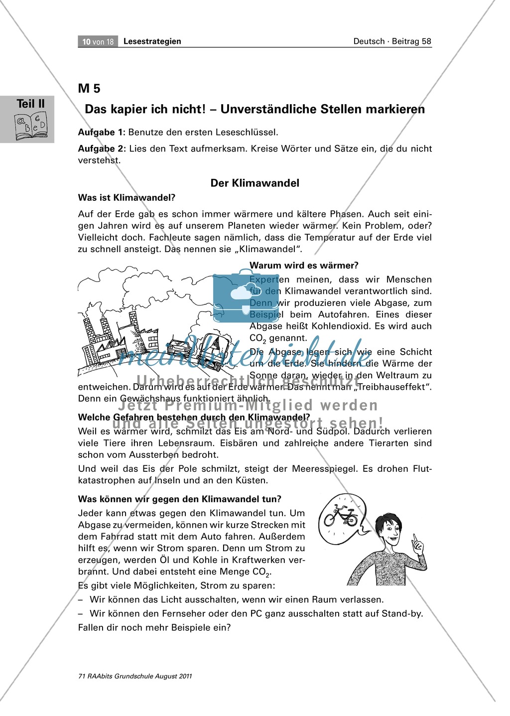 Die vier Schlüssel - Lesestrategien anhand von Sachtexten erarbeiten Preview 10