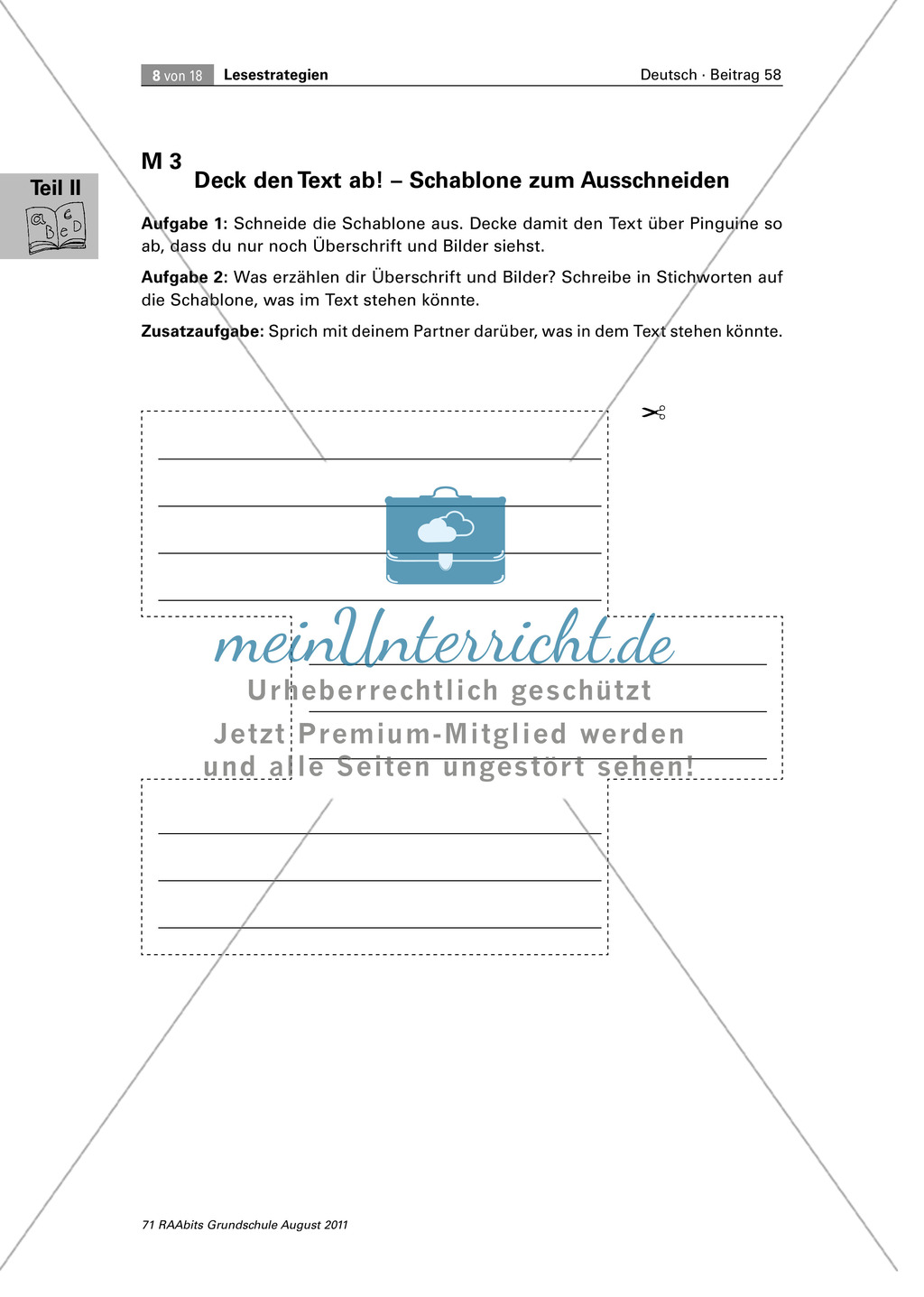 Die vier Schlüssel - Lesestrategien anhand von Sachtexten erarbeiten Preview 8