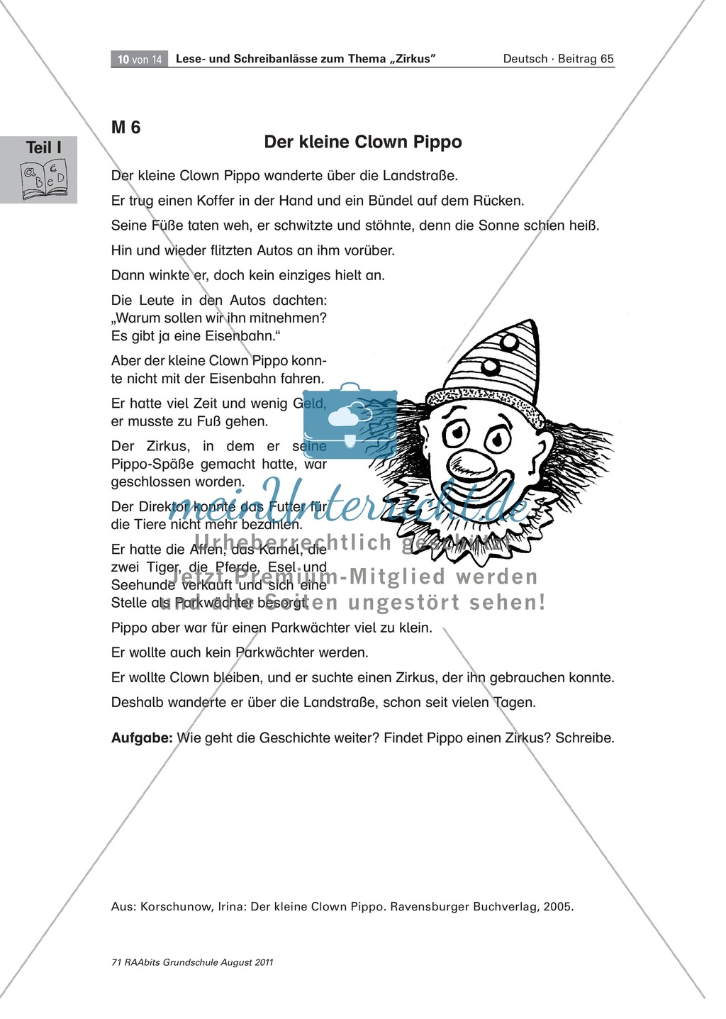 Lese- und Schreibanlässe zum Thema