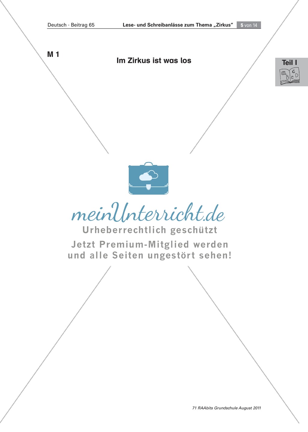 Lese- und Schreibanlässe zum Thema