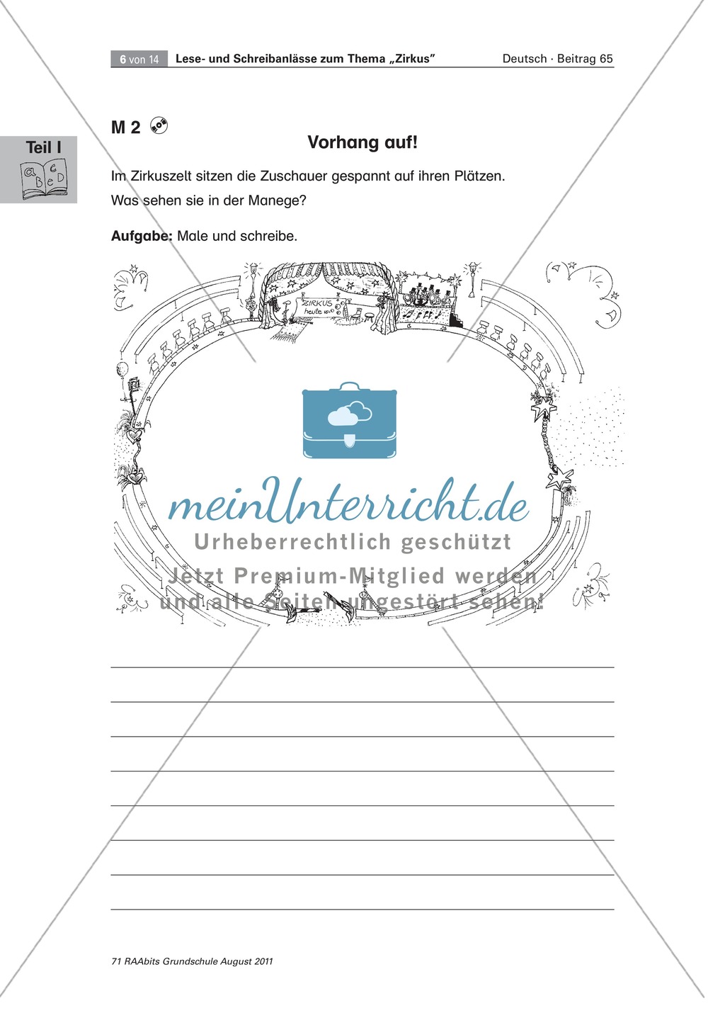 Lese- und Schreibanlässe zum Thema