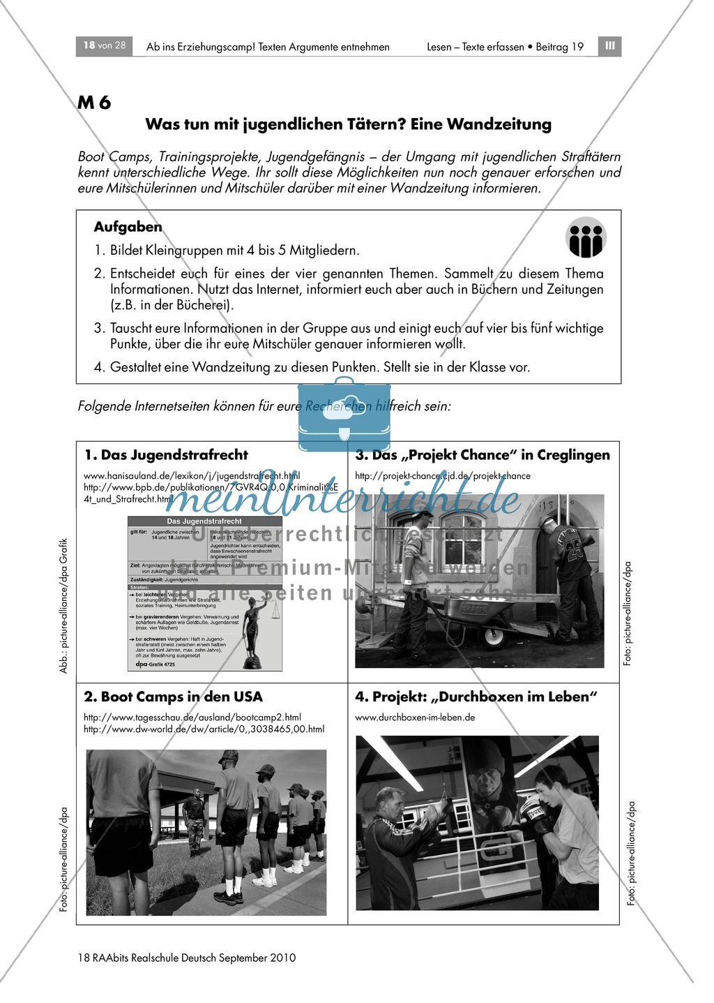 Eine Wandzeitung zum Thema Jugendstrafrecht gestalten Preview 1