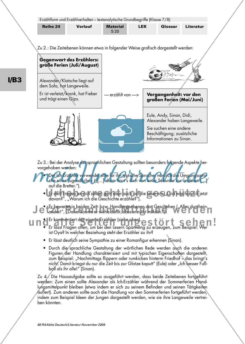 Der Ich-Erzähler und seine Möglichkeiten anhand des Romans