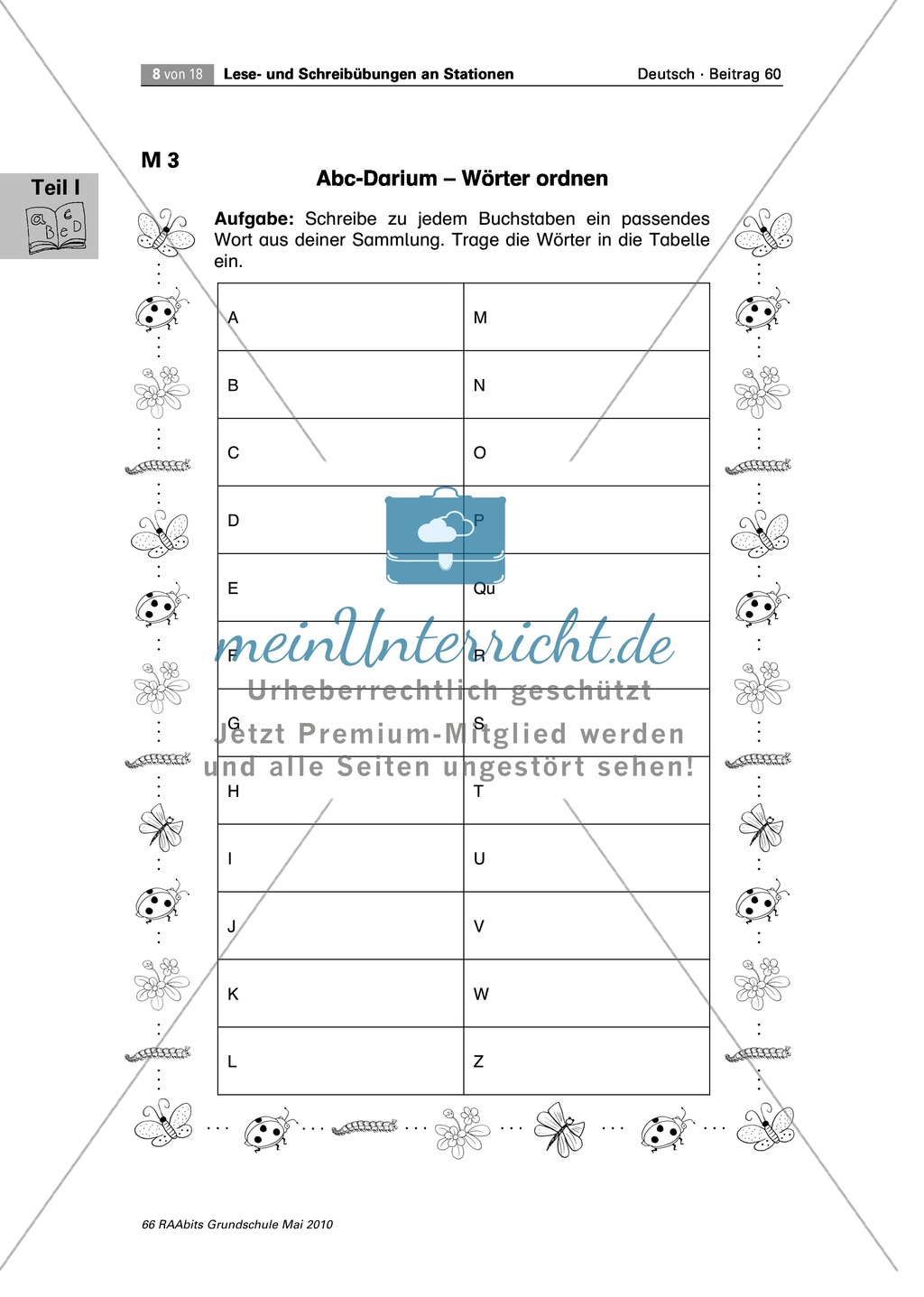 Ein Frühlingsgedicht lesen und eine Wortsammlung dazu erstellen Preview 3