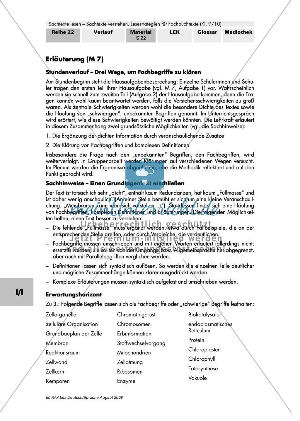 Unterschiedliche Aufgaben von Sachtexten erkennen - beispielhafte Bearbeitung eines Biologietextes Preview 6
