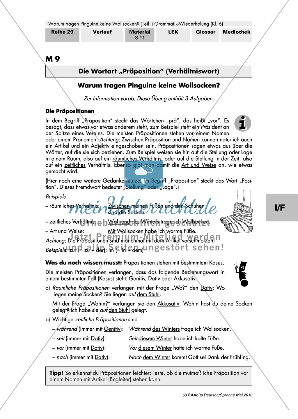 Warum tragen Pinguine keine Wollsocken? Eine individuelle Grammatik-Wiederholung zu den Wortarten Preview 17