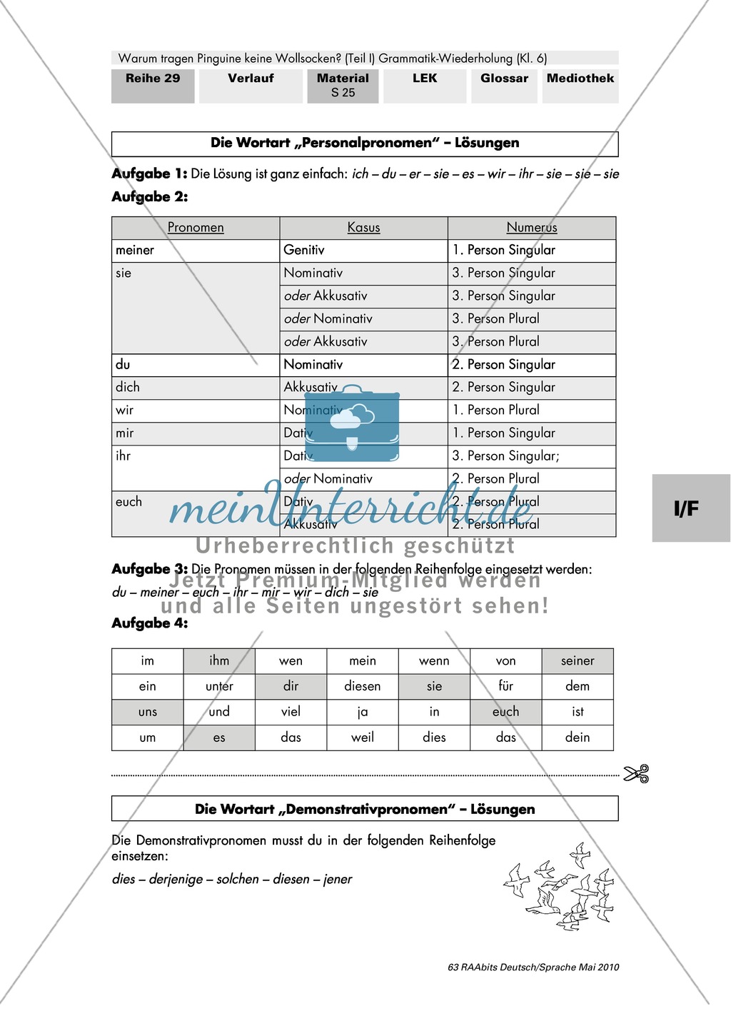 Warum tragen Pinguine keine Wollsocken? Eine individuelle Grammatik-Wiederholung zu den Wortarten Preview 31