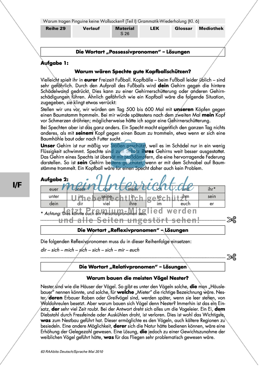 Warum tragen Pinguine keine Wollsocken? Eine individuelle Grammatik-Wiederholung zu den Wortarten Preview 32