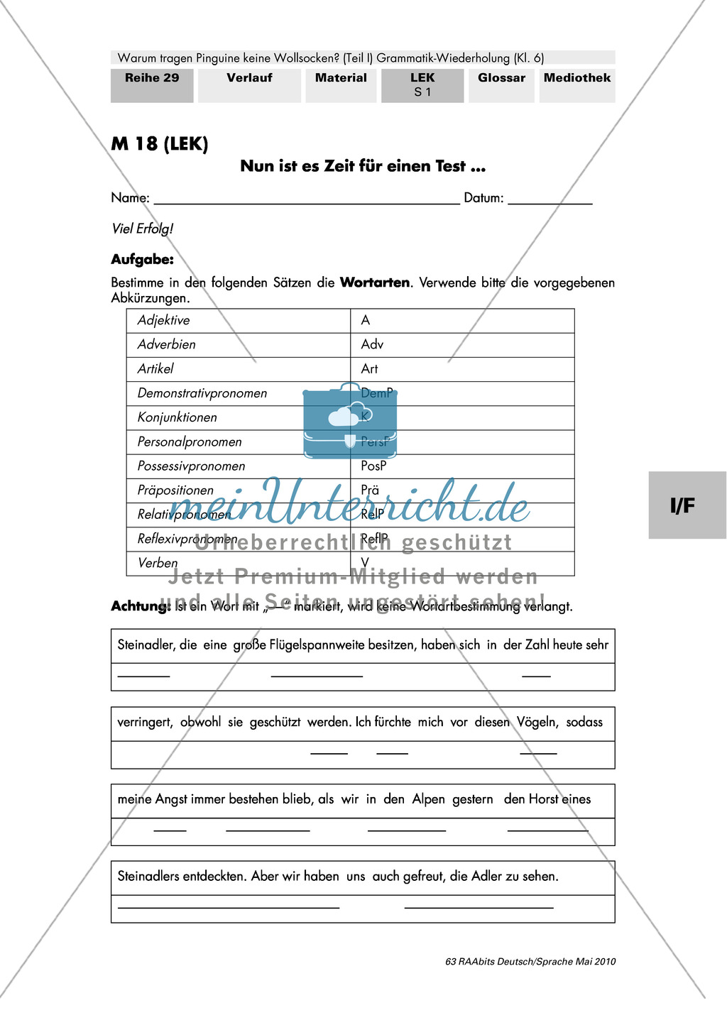Warum tragen Pinguine keine Wollsocken? Eine individuelle Grammatik-Wiederholung zu den Wortarten Preview 33