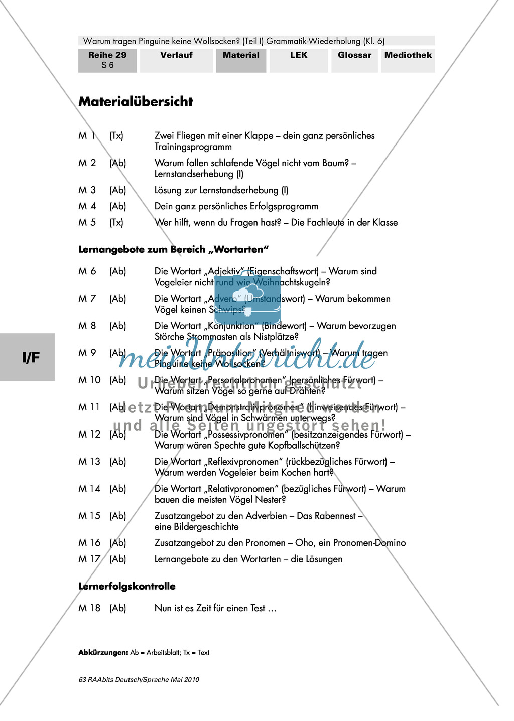 Warum tragen Pinguine keine Wollsocken? Eine individuelle Grammatik-Wiederholung zu den Wortarten Preview 6