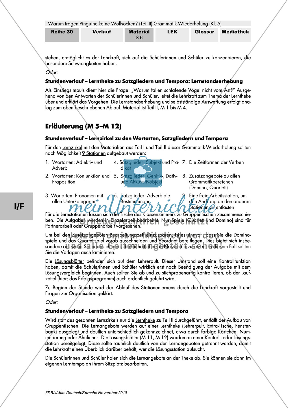 Warum tragen Pinguine keine Wollsocken? Eine individuelle Grammatik-Wiederholung zu Satzgliedern und Tempora Preview 12