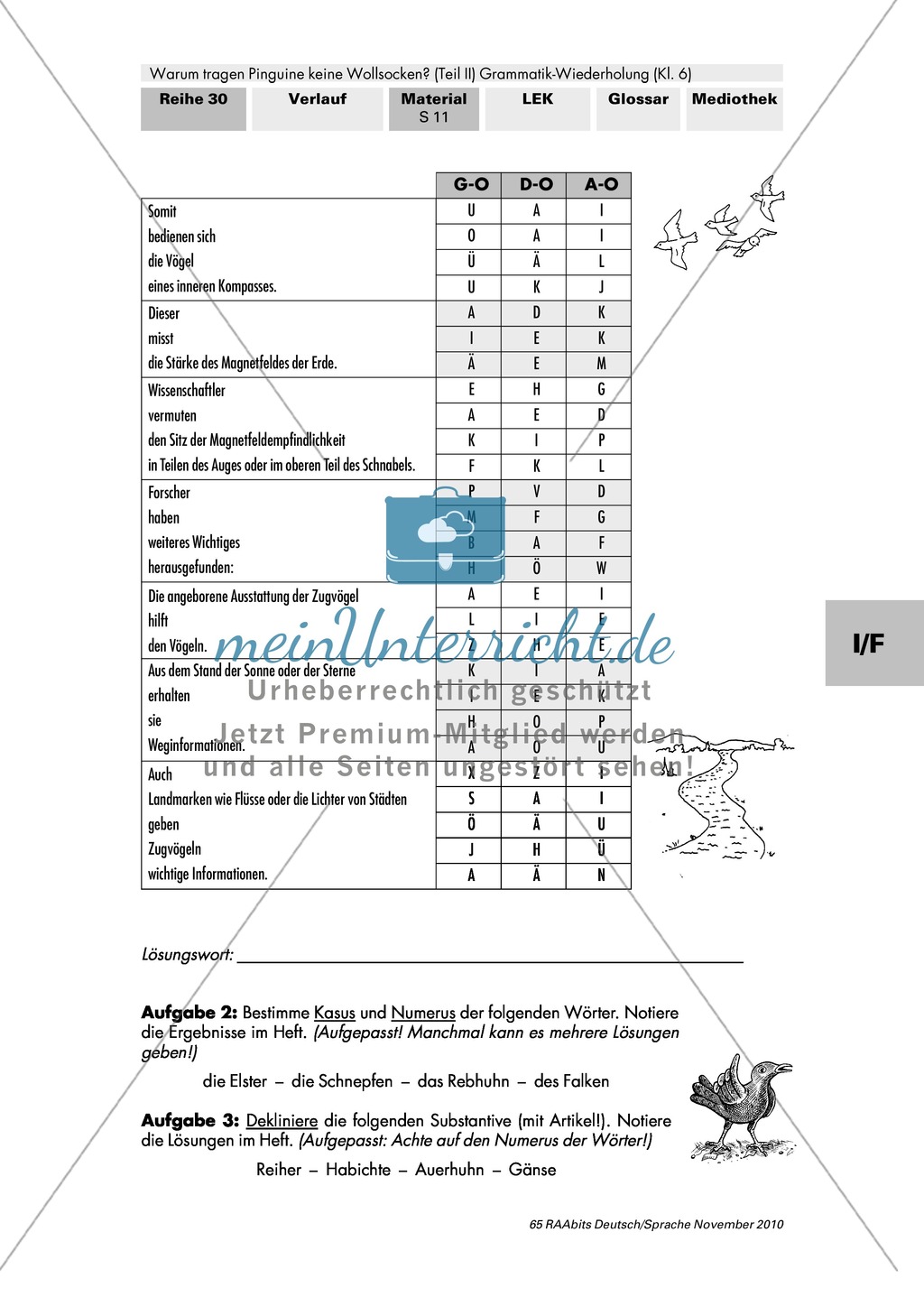 Satzglieder kennenlernen