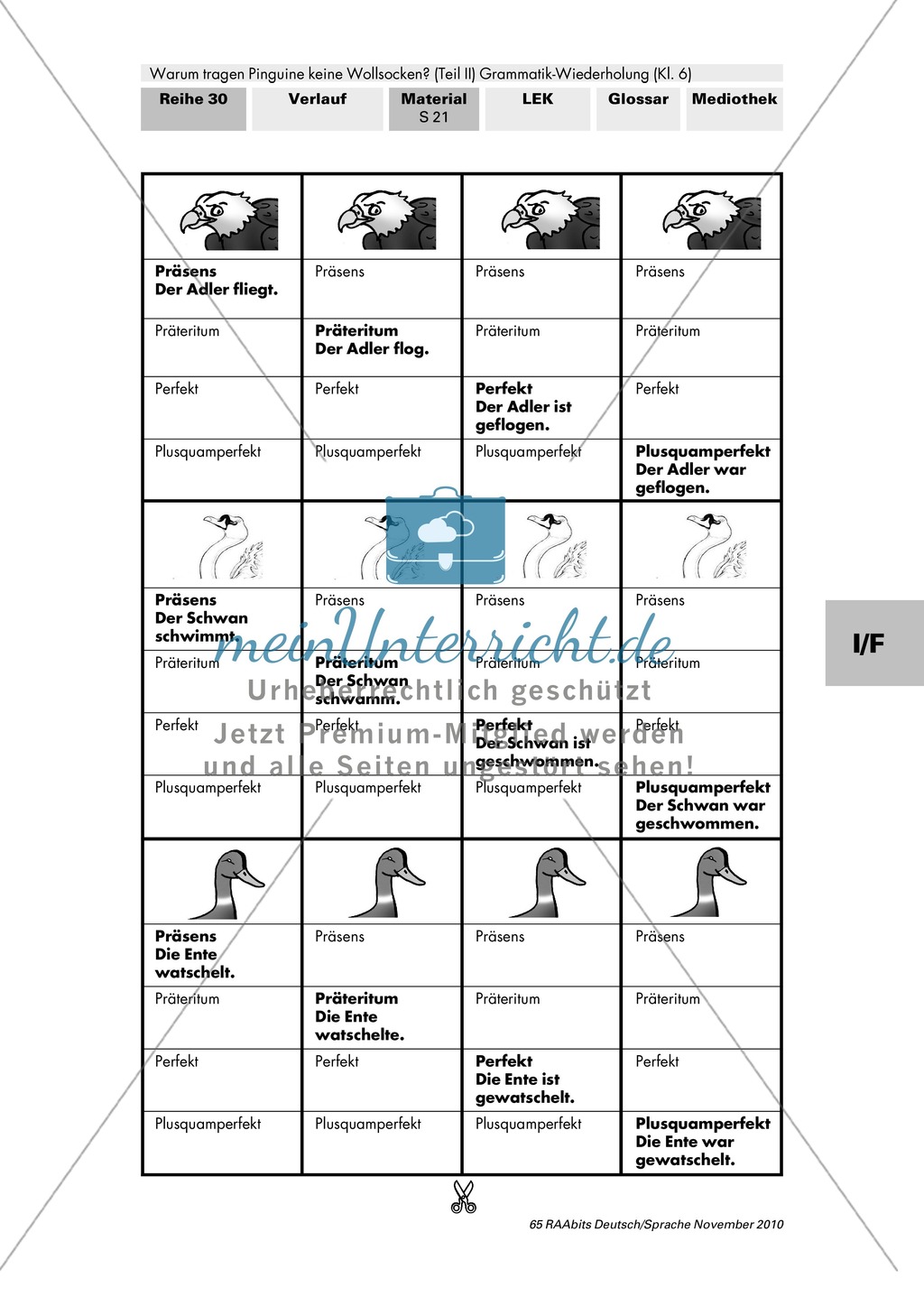 Warum tragen Pinguine keine Wollsocken? Eine individuelle Grammatik-Wiederholung zu Satzgliedern und Tempora Preview 27