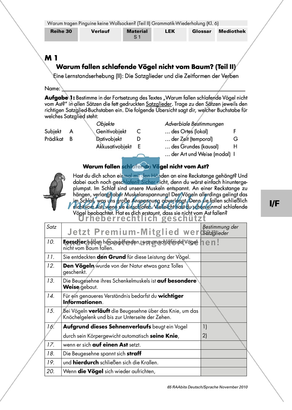 Warum tragen Pinguine keine Wollsocken? Eine individuelle Grammatik-Wiederholung zu Satzgliedern und Tempora Preview 7